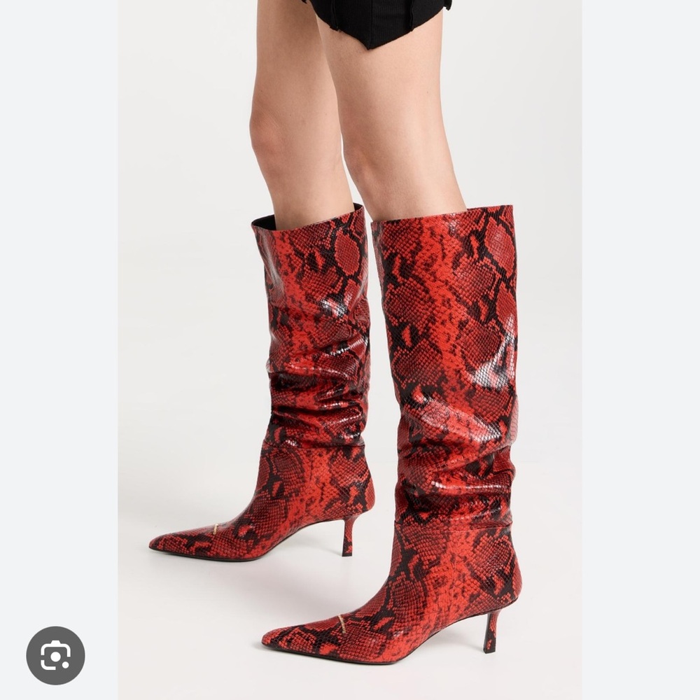 Final Price. Alexander Wang Red Snakeprint Boot - image 3